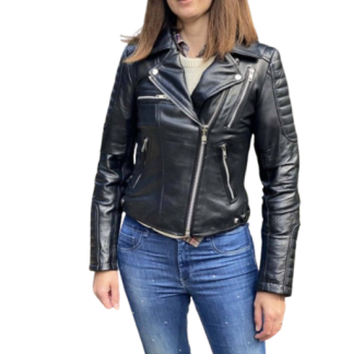 Chaqueta rock piel mujer